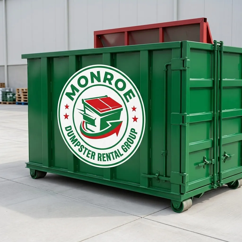 Dumpster rental in Fairview, NC Roll-off dumpster rental delivered to a Fairview, NC property by Monroe Dumpster Rental Group